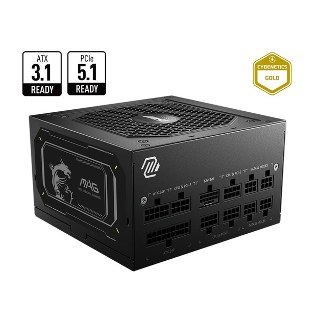 Power Supply|MSI|MAG A750GL PCIE5 II|750 Watts|Efficiency 80 PLUS GOLD|PFC Active|MAGA750GLPCIE5II