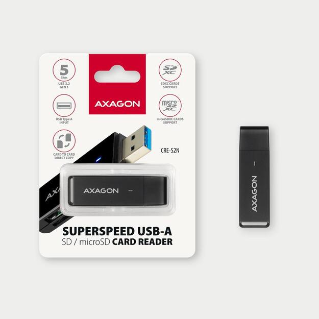 CARD READER USB3.2/SD/MICROSD CRE-S2N AXAGON 9