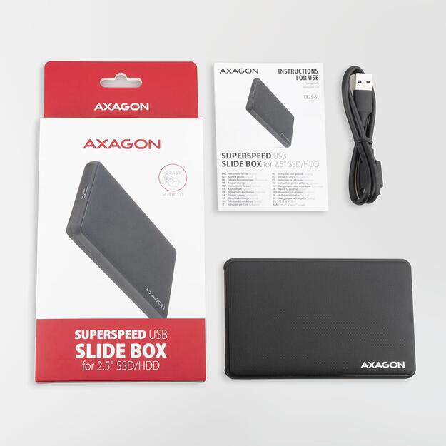 HDD ACC ENCLOSURE 2.5 /USB3.2 EE25-SL AXAGON 2