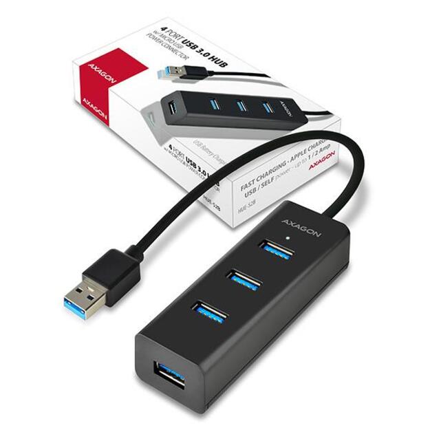 I/O HUB USB3.0 4PORT CHARGING/0.3M HUE-S2B AXAGON 9