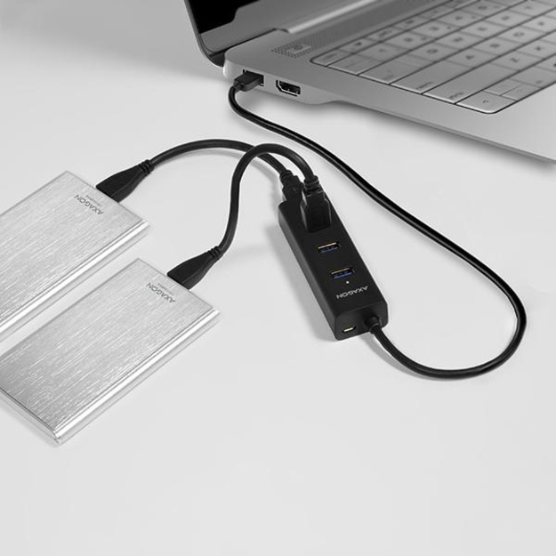 I/O HUB USB3.0 4PORT CHARGING/0.3M HUE-S2B AXAGON