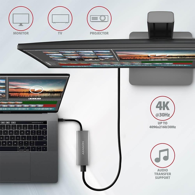 I/O HUB USB-C 5IN1/0.2M HMC-5G2 AXAGON