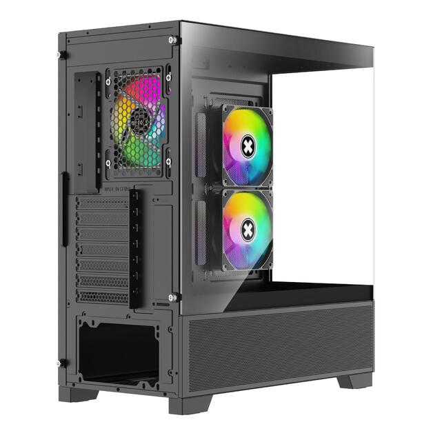 Case|XILENCE|XG172|MidiTower|Case product features Fan control panel/Transparent panel|Not included|Colour Black|XG172 10