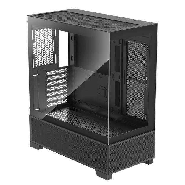 Case|XILENCE|XG172|MidiTower|Case product features Fan control panel/Transparent panel|Not included|Colour Black|XG172 23