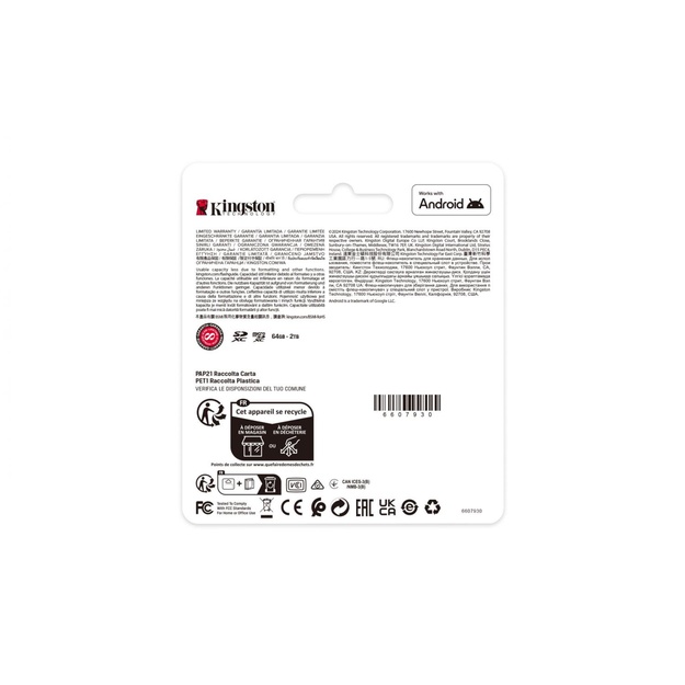 MEMORY MICRO SDXC 256GB UHS-I/SDCS3/256GBSP KINGSTON