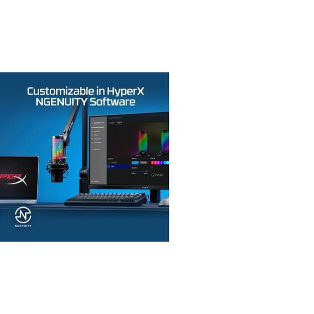 MICROPHONE HYPERX QUADCAST 2 S/BLACK 9A273AA HYPERX 24