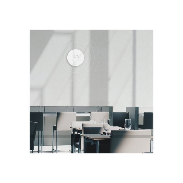 TP-LINK AX3000 Ceiling Mount Dual-Band Wi-Fi 6 Access Point PORT 1x1Gbps RJ45 Port 574Mbps at 2.4GHz + 2402Mbps at 5GHz 5