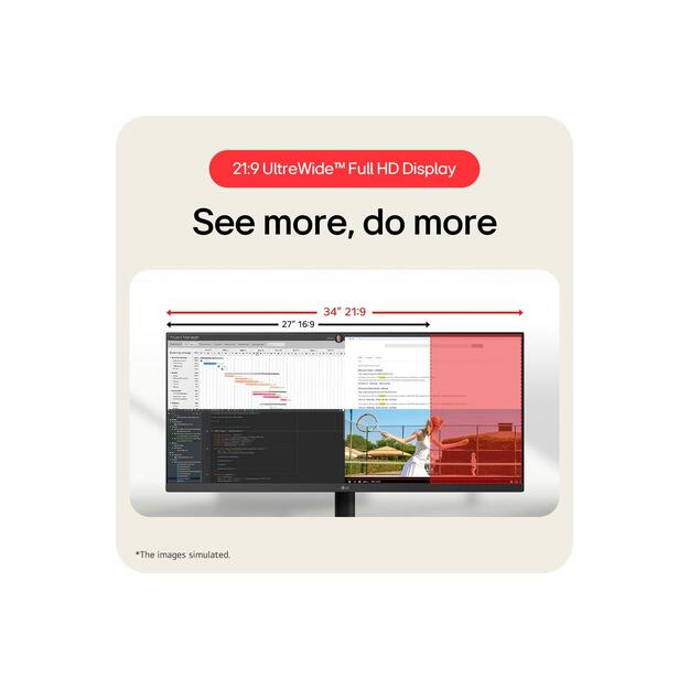 MONITOR LCD 34  IPS/34U511A-B LG 18