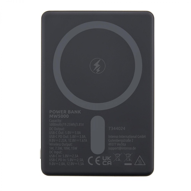 POWER BANK USB 5000MAH MAG/GREY 7344024 INTENSO