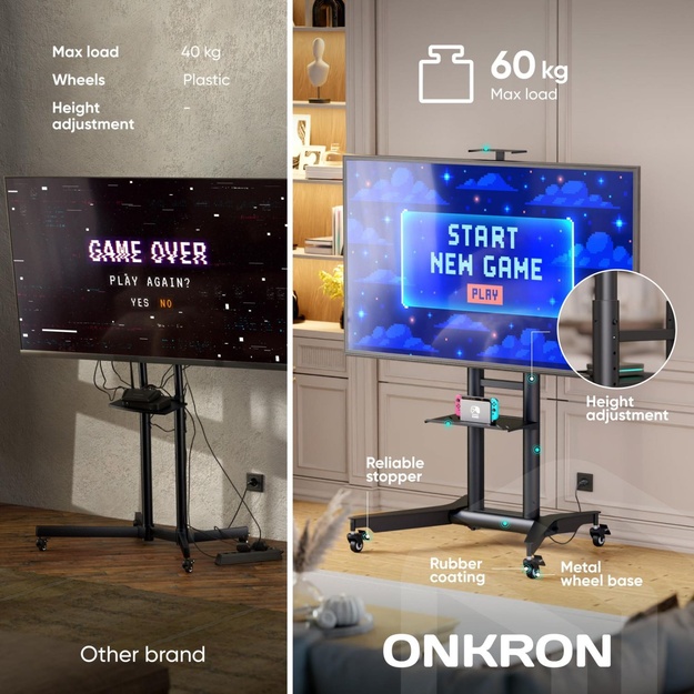 TV SET ACC MOBILE STAND/32-75 /BLACK TS1571-B ONKRON