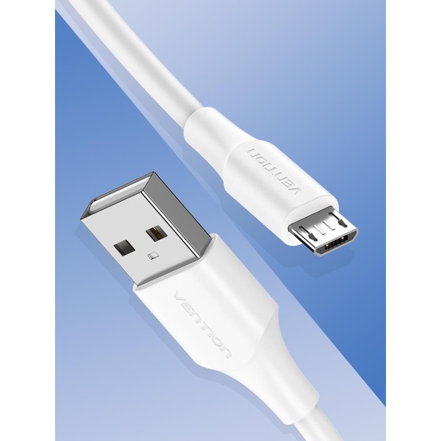 CABLE USB2.0 TO MICRO-B/1M WHITE CTIWF VENTION