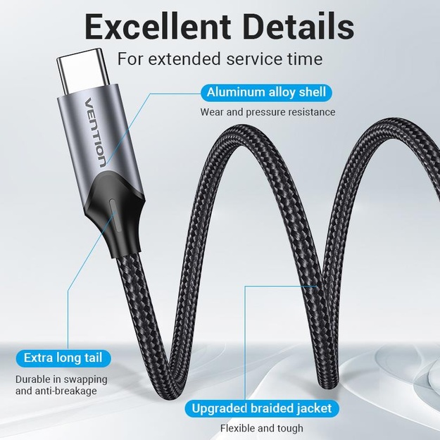 ADAPTER USB-C TO AUDIO 3.5MM/0.1M BGMHA VENTION