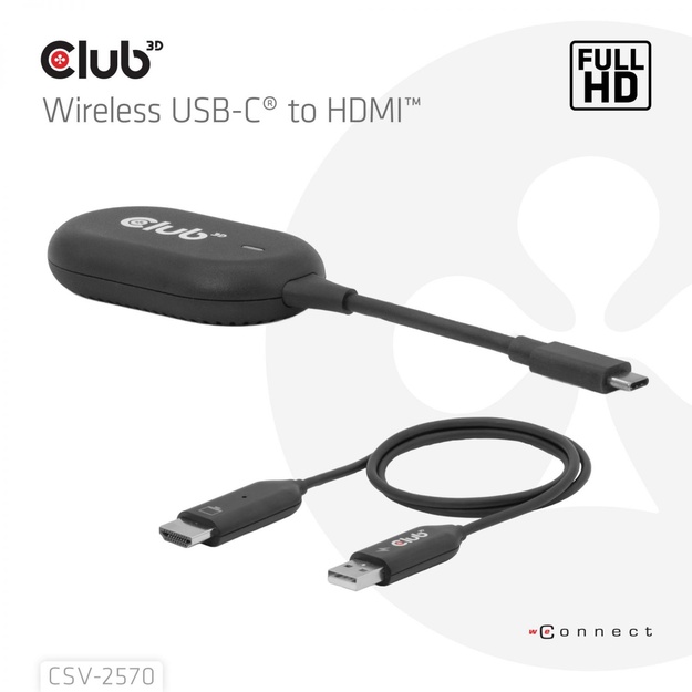 I/O ADAPTER WRL USB-C TO HDMI/CSV-2570 CLUB3D