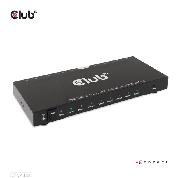 I/O VIDEO SPLITTER HDMI 8PORT/3D 4K 60HZ CSV-1383 CLUB3D