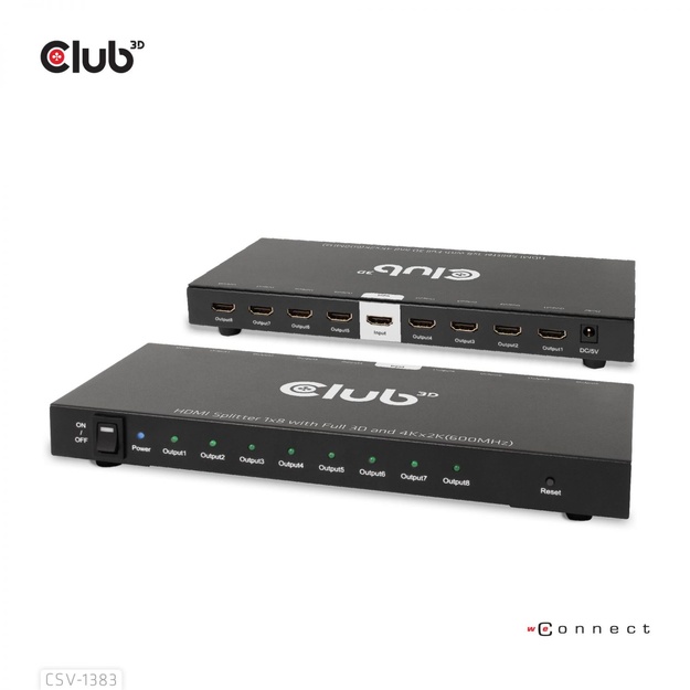 I/O VIDEO SPLITTER HDMI 8PORT/3D 4K 60HZ CSV-1383 CLUB3D