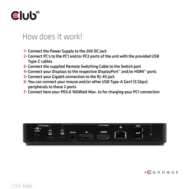 NB ACC DOCKING STATION/USB-C 120W CSV-1585 CLUB3D