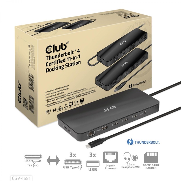 NB ACC DOCKING STATION 11IN1/THUNDERBOLT CSV-1581 CLUB3D