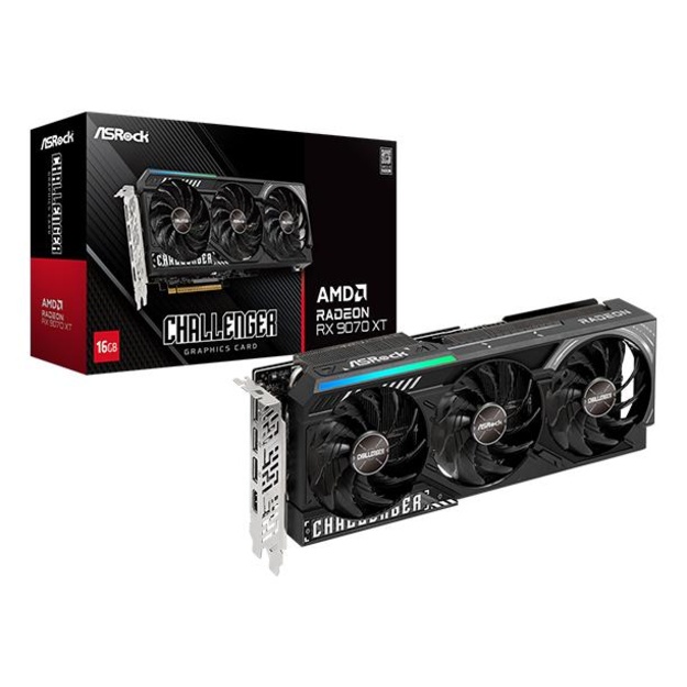 Graphics Card|ASROCK|AMD|Radeon RX 9070 XT|16 GB|GDDR6|256 bit|PCI Express x16 5.0|Active|RX9070XTCL16G