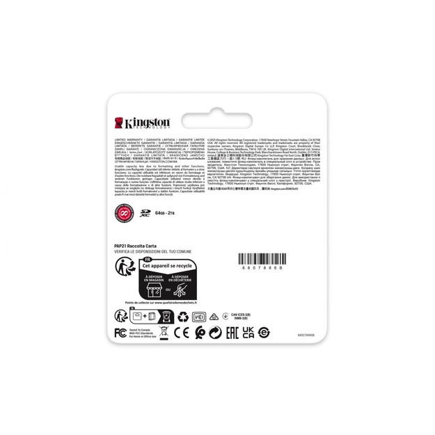 MEMORY SDXC 256GB UHS-II/SDR2V6/256GB KINGSTON