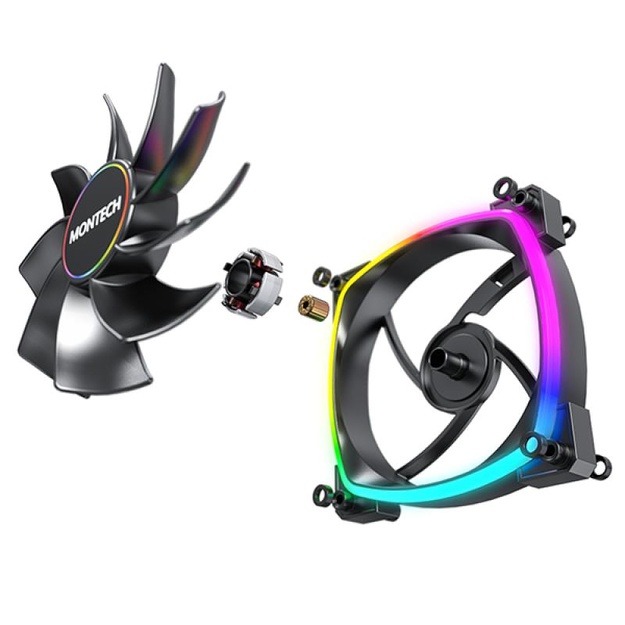 CASE FAN 140MM/RX140 PWM BLACK MONTECH
