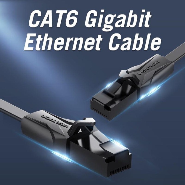 PATCH CABLE CAT.6 UTP/5M BLACK IBABJ VENTION