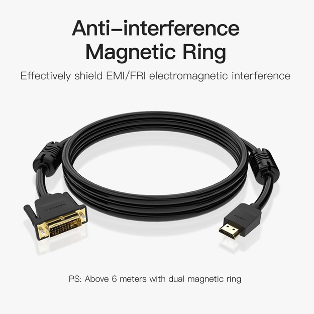 CABLE HDMI TO DVI 5M/BLACK ABFBJ VENTION