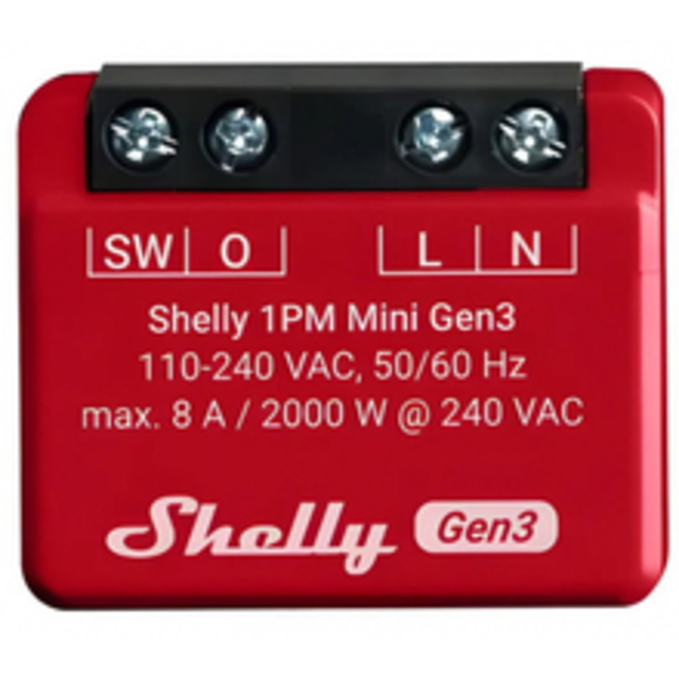 Išmanusis mini jungiklis su galios matavimu – Shelly 1PM Mini Gen3