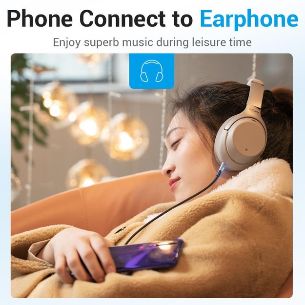 CABLE AUDIO 3.5MM TO USB-C/1M BGKHF VENTION