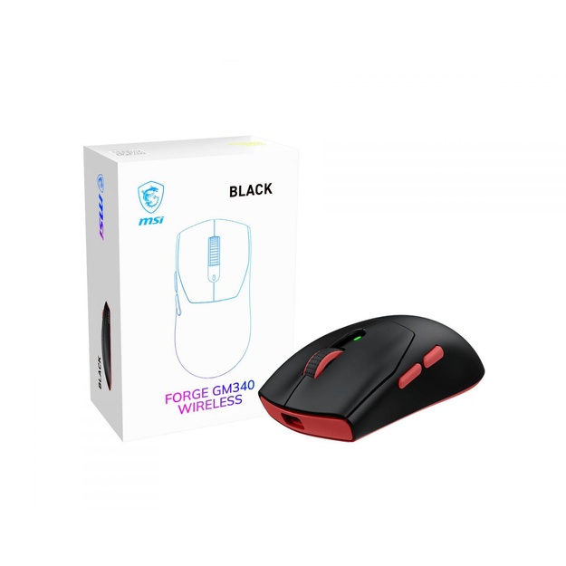 MOUSE USB OPTICAL WRL GAMING/FORGE GM340 WIRELESS BLACK MSI