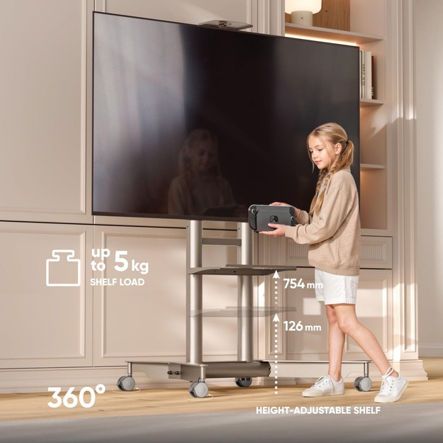 TV SET ACC MOBILE STAND/32-75 /CHAMPAGNE TS1571-C ONKRON