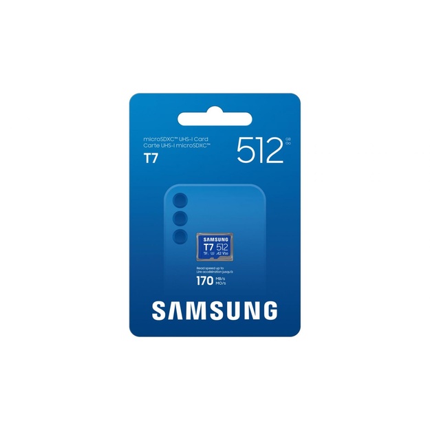 SAMSUNG T7 microSD Memory Card 512GB for Smartphones Tablets and Handheld Consoles up to 170MB/s Read