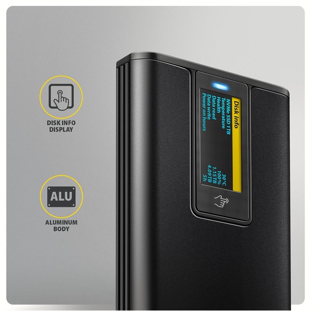 SSD ACC ENCLOSURE M.2 NVME/SATA USB-C EEM2-SD2B AXAGON