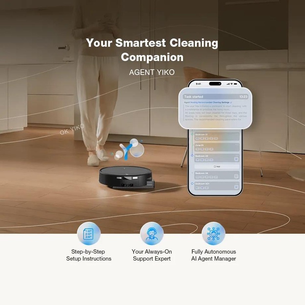 VACUUM CLEANER ROBOT WHITE/DEEBOT T90 OMNI ECOVACS