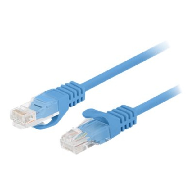 LANBERG Patchcord Cat.6 UTP 0.25m blue 10-pack