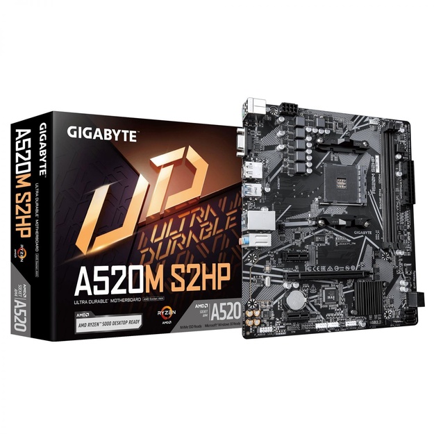 Mainboard|GIGABYTE|AMD A520|Socket AM4|micro ATX|RAM DDR4-SDRAM|2xSlots|1xNumber of M.2 (M) slots|A520MS2HP1.0