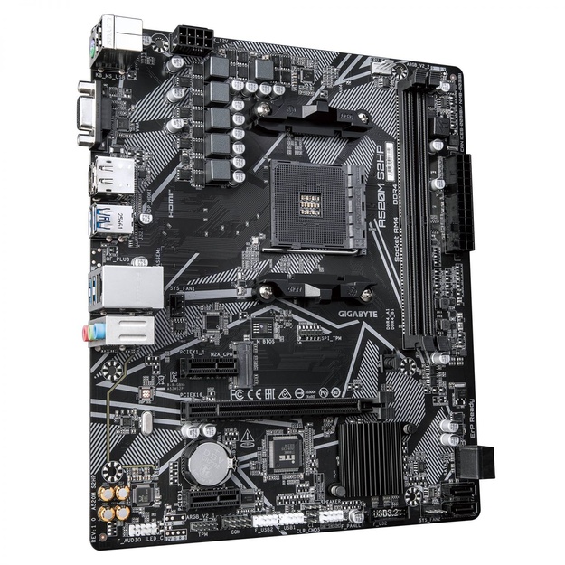 Mainboard|GIGABYTE|AMD A520|Socket AM4|micro ATX|RAM DDR4-SDRAM|2xSlots|1xNumber of M.2 (M) slots|A520MS2HP1.0