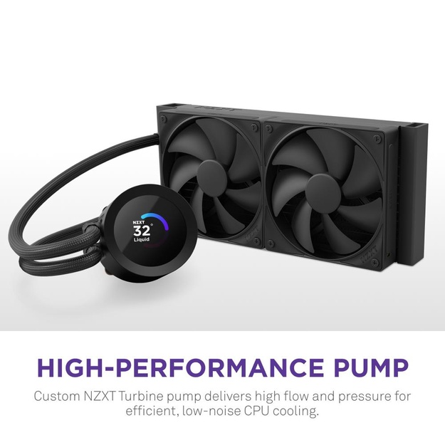 NZXT water cooling Kraken Plus 280 LCD black
