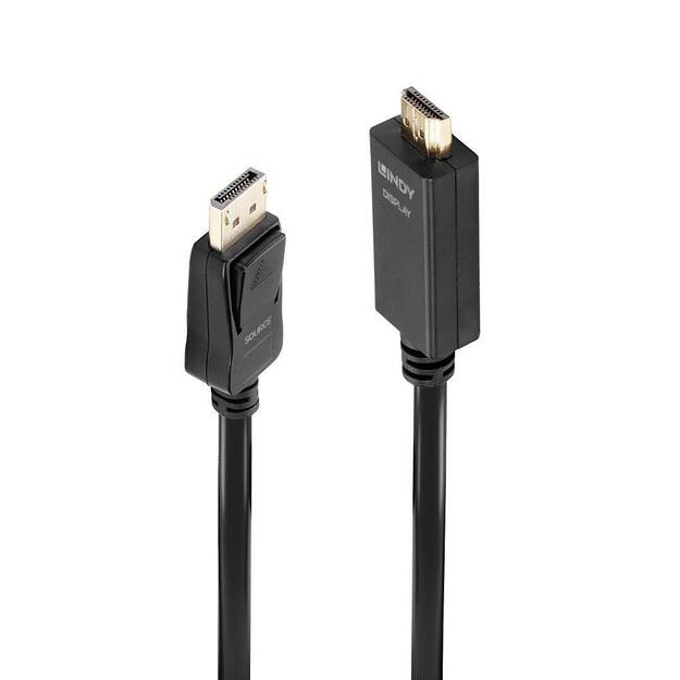 Vaizdo kabelis - adapteris DISPLAY PORT TO HDMI 5M/36924 LINDY