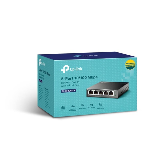 Komutatorius TP-LINK TL-SF1005LP 5x10Base-T 100Base-TX PoE ports 4