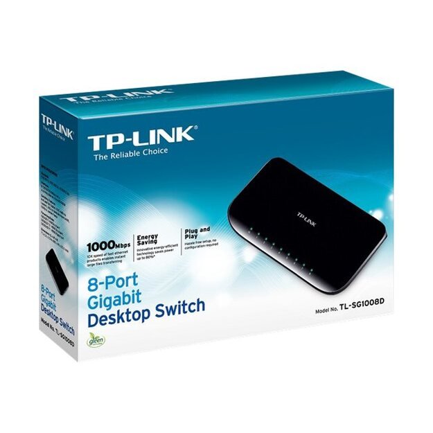 Komutatorius  8port Gigabit TP-LINK TL-SG1008D 9