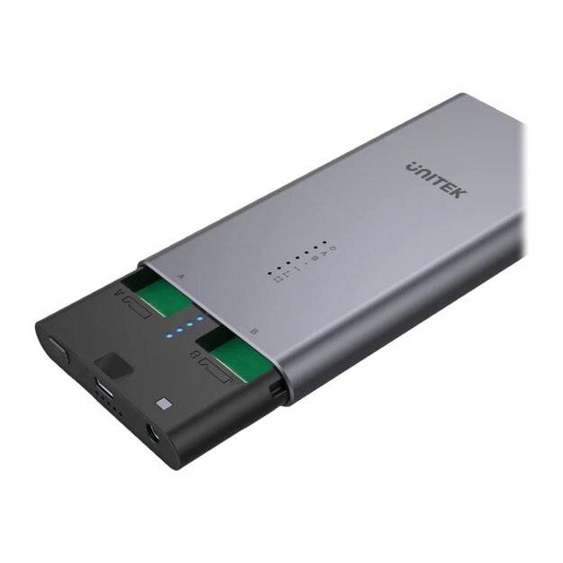 UNITEK SolidForce USB-C to PCIe/NVMe M.2 SSD 10Gbps Dual Bay Enclosure with Offline Clone S1206A