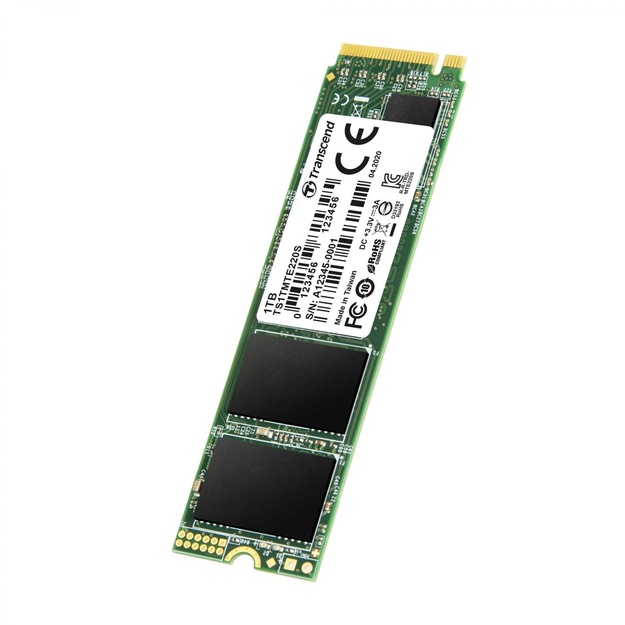 Kietasis diskas (SSD) vidinis TRANSCEND 1TB M.2 2280 PCIe Gen3x4 M-Key 3D TLC with Dram