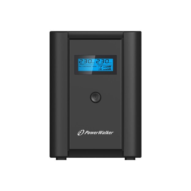 Nepertraukiamo maitinimo šaltinis UPS POWERWALK VI 2200 SHL FR Line-Interactive 2200VA 2x 230V EU,2x IEC C13,RJ11/RJ45,USB,LCD