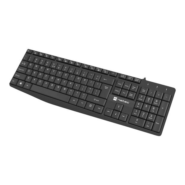 Klaviatūra laidinė NATEC Nautilus US slim black