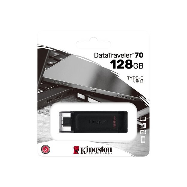 USB raktas KINGSTON 128GB USB-C 3.2 Gen 1 DataTraveler 70 2
