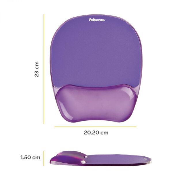 Pelės kilimėlis MOUSE PAD CRYSTAL GEL/PURPLE 9144104 FELLOWES 1