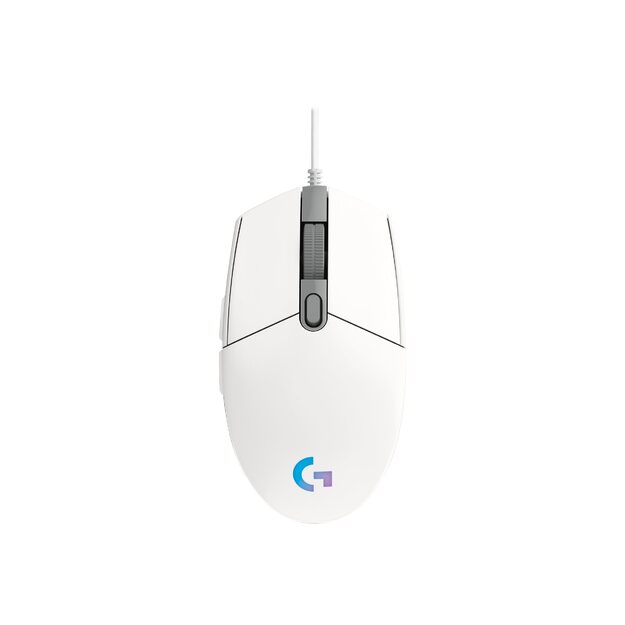 Kompiuterinė pelė laidinė LOGITECH G203 LIGHTSYNC Gaming Mouse White