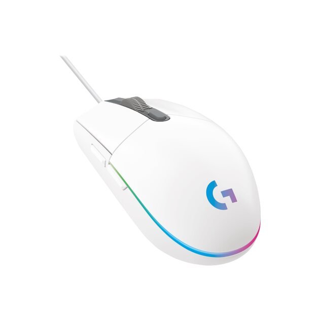 Kompiuterinė pelė laidinė LOGITECH G203 LIGHTSYNC Gaming Mouse White