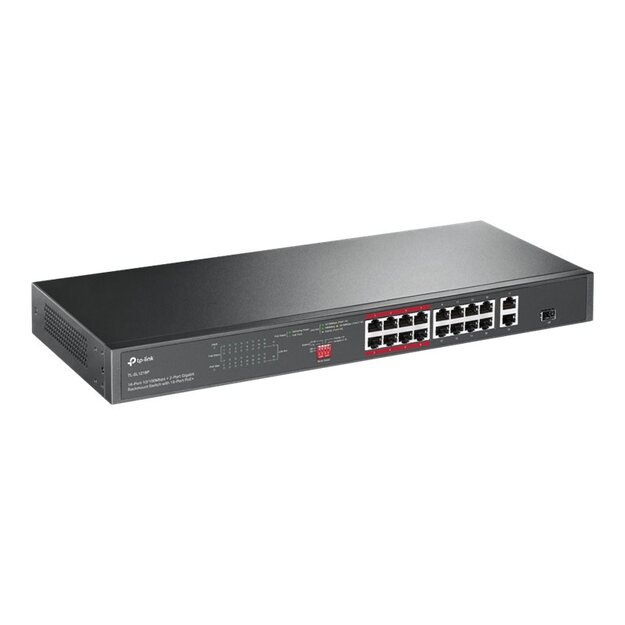 Komutatorius TP-LINK TL-SL1218P Desktop 16x10Base-T 100Base-TX PoE+ ports 16 TL-SL1218P