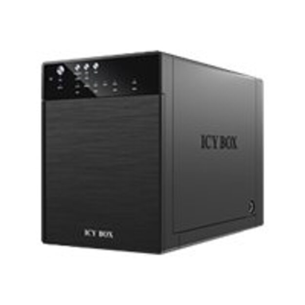 ICYBOX IB-RD3640SU3 External IcyBox 4x 3,5 USB 3.0, eSATA Host, RAID 0, 1, 3, 5, 10, Black
